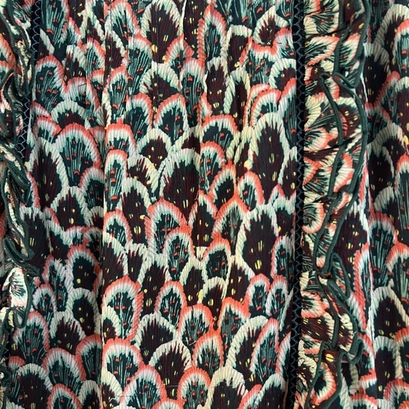 Scotch & Soda Girls Printed Dress Size 14 Chiffon Lightweight Ruffles - Picture 3 of 7